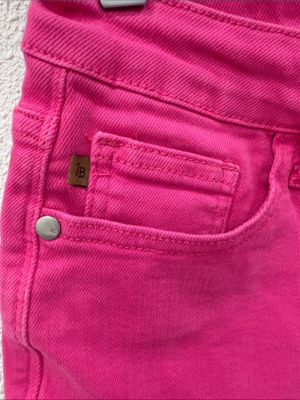 Judy Blue Bright Pink High-Rise Frayed Denim Shorts - Picture 3 of 5